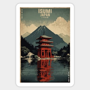 Isumi Japan Vintage Poster Tourism Sticker